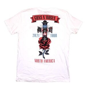 Guns N' Roses T Shirt XXXL White 2021 North America Tour Merch NEW